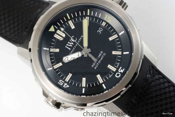 MIROTIME 1229 TechFriendly Aquatimer SS IW3290 RSF 1:1 Best Edition Black Dial on Black Rubber Strap A 7076